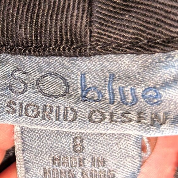 Sigrid Olsen SO BLUE Maxi Skirt Black soft Washed Denim vintage Size 8 - Picture 4 of 4